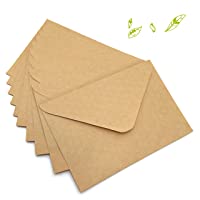 Japun - sobres (100 piezas) de papel Kraft antiguo-sin ventana - C6-163 x 112 mm- envolventes- la cierro
